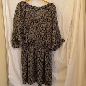 Express Tan and Black Dress with Slip